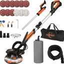 Drywall Sander,780W Electric Drywall Sander Tool with Vacuum Dust Collection, 7 Variable Speed Power Ceiling Sander Tool with LED for Wall, Floor, Popcorn Ceiling Removal (D-shape Handle-orange)