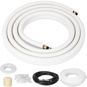 13 Ft Mini Split Line Set Air Conditioning Copper Tubing Pipe Extension 1/4" & 3/8" PE Thickened for AC and Heating 9000BTU