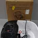 Foot Spa Bath Massager with Heat, Epsom Salt,Bubbles, Vibration and Red Light, Tub for Stress Relief,Foot Soaker, Christmas Gifts Birthday Gifts for Mom Dad Women Men Her Him (Black/White)