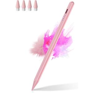 CMARS Active Stylus Pen for Touchscreen, Universal Tablet Pencil for Apple iPad/iPhone/Samsung/Huawei/Xiaomi/Android and More Devices, Rechargeable Digital Pens with Magnetic Function - Pink