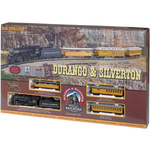 Bachmann Trains - Durango & Silverton Ready To Run Electric Train Set - HO Scale, Yellow