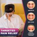 Moist Heat Sinus Pressure Relief Mask with 3 Heat Settings, Extra Large Face Heating Pad for Eyes, Sinusitis, Hormone Migraine, Tension Headache Relief Black