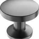 Alzassbg 6 Pack Brushed Black Nickel Cabinet Knobs, 1.1 Inch(30mm) Diameter Round Cabinet Knob Hardware for Kitchen Dresser Drawer AL6044BBN