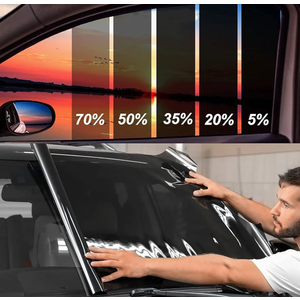 TOYOCO 70% VLT Ceramic Car Window Tint Film - (30in x 10ft) Window Privacy Film, 99% Blocks UV & 95% IR Ray, Glare Reduction Blackout Window Film Auto Car Windshield Sun Shade Roll
