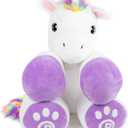 Plushible Unicorn Stuffed Animals - Holiday Day Plush Animal for Girls/Boys & Kids - Giant Size Plushie Unicorns Toys - Rainbow Hair, White, Purple, Pink - Large, Fluffy Gifts - 34