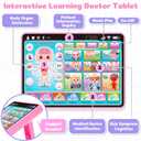 Toidgy Learning Toys Tablet with Music & Sound, Speech Therapy Toys for Toddlers Age 1, 2, 3, Montessori Toys Christmas Birthday Gifts for Girls, Boys, Baby 12-18 Months, Doctors Pretend Playset