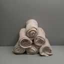 6 Pcs Flannel Fleece Throw Blanket Bulk 50 x 60 Inch Soft Fleece Blanket Warm Throw Blanket Coral Blankets for Couch Sofa Home Wedding Gifts Season (Khaki)