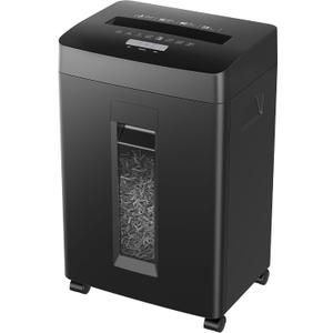 Locksworth 16-Sheet Cross Cut Paper Shredder, 6 Gallon Heavy Duty Commercial Shredder for Home Office, P-4 High Security Shredders for Paper/CD/Credit Card/Staple/Clip, 60 Mins Continuous Running