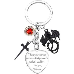 Nfyxcaz 4th Merch Dragon Wing Keychain Book Lover Gifts For Fans Dragon Keychain Gifts set of 2