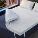 3 Inch Queen Size Gel Memory Foam Mattress Topper High Density Cooling Pad Pressure Relief Bed Topper with Removable & Washable Cover - Nanoocool