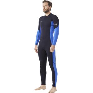 Hevto Wetsuits Men 3/2mm Neoprene Scuba Diving Surfing Wet Suit Keep Warm Back Zip in Cold Water Swimming Kayaking Jet Ski SUP (Men1-Blue, 3XL)