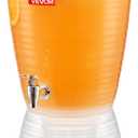 VEVOR Beverage Dispenser, 2.64 Gallon Drink Dispenser for Parties, Plastic Juice Dispensers with Spigot Ice Chamber, Iced Tea Lemonade Juice Water Dispensers, for Restaurants, Hotels, Parties