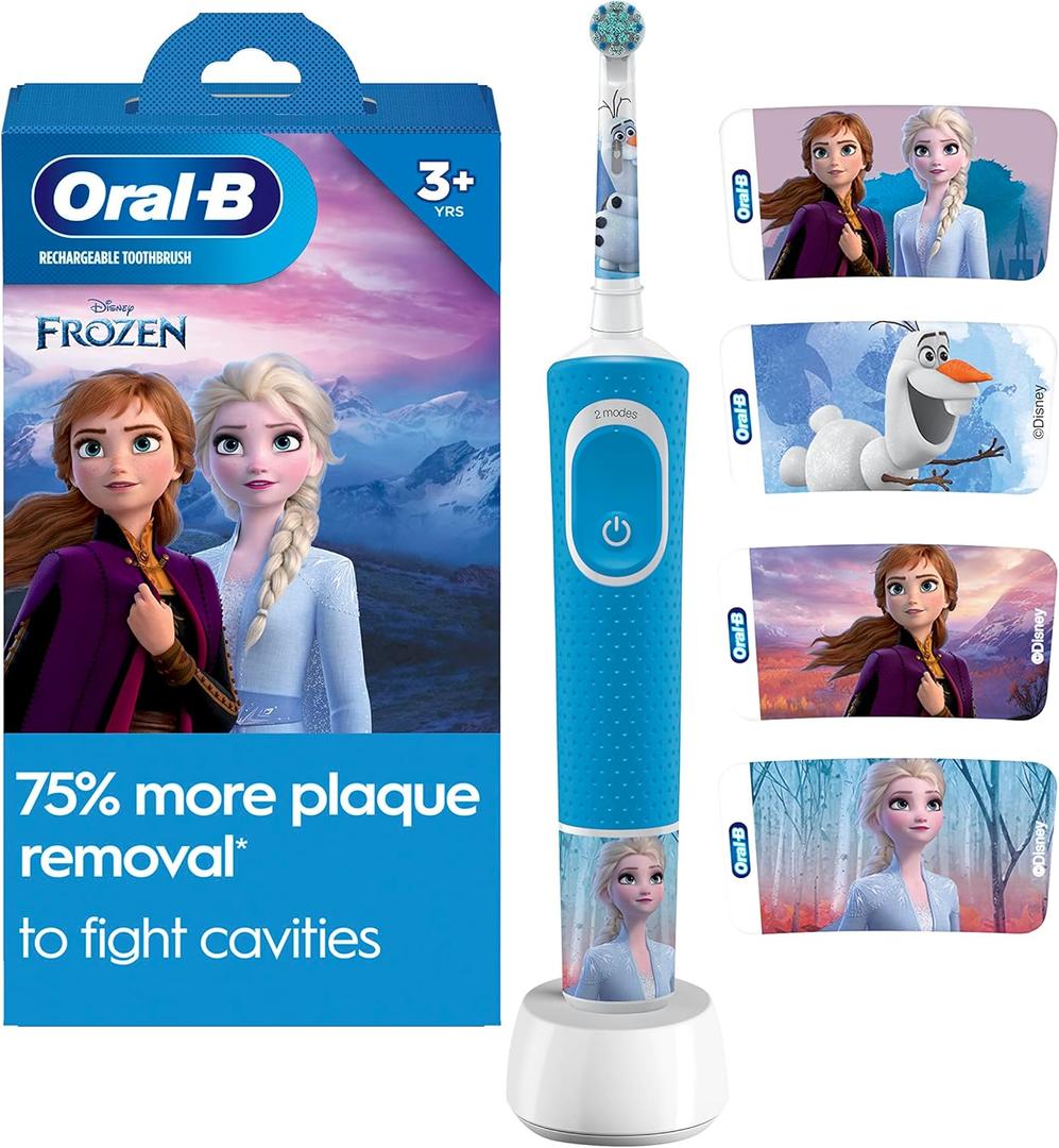 Oral-B Kids Electric Toothbrush Featuring Disney's Frozen for Kids 3+ (1 Count (Pack of 1), Blue)