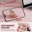 Inesore for AirPods Pro 3 Case 2025 with Lock, for Women Girly Floral Cute Case Compatible with Apple Airpods Pro 3rd Generation Cover, with Phone Stand,Keychain & Cleaner Kit -White Peony