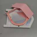 8.1 Inch Pet Bird Mirror with Perch Stand and Parakeet Chew Toys,Parrot Toys Bird Cage Decorative Accessory, Helps Birds Release Stress for Canaries Budgies Lovebirds Conures Cockatiels (Pink)