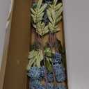 Floroom 5pcs Dusty Blue Faux Silk Mums Artificial Flowers, Bulk Fake Small Mini Chrysanthemums with Stems for DIY Slate Blue Wedding Centerpieces Floral Arrangements Vase Fillers Home Decorations