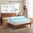 King Mattress Topper, 2 Inch Gel Memory Foam, Balanced Comfort, Pressure Relief, Ventilated Breathable Design, CertiPUR-US Certified, Blue