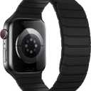 Magnetic Silicone Bands Compatible with Apple Watch 42mm(Series 11/10) 41mm 40mm 38mm, Sport Wristband for Men Women Compatible with iWatch SE Series 11 10 9 8 7 6 5 4 3, Black