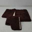 Bath Rug Set 3 Piece Luxury Chenille Extra Soft and Absorbent Shaggy Bathroom Mat Rugs, Machine Washable, Non-Slip Plush Carpet Runner for Tub, Shower, (Brown) Home Decor Bathroom Accessories