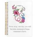 WUCHJ Nurse Notebook, Nursing School Gifts Journal, Future Nurse Doctor Gifts, Floral Stethoscope Spiral Notebook Journal for Note Taking, Nursing Medical Office Supplies, 5.5x8.3 Inch