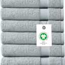 Organic Cotton Luxuriously Plush Washcloths Pack of 6 | GOTS & Oeko-TEX Certified | Premium Quality Face Towels | Feather Touch Technology|650 GSM Long Staple|Soft, Quick Dry & Ultra-Absorbe