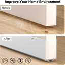 1-3/4" x 36" U-Shaped Door Sweep with Kick Plate, Aluminum Screw-On Draft Stopper, Weather Stripping Seal for Interior Exterior Doors, Blocks Dust Drafts(Silver)