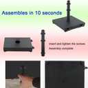 45lbs Umbrella Base Patio Heavy Duty Umbrella Stand Outdoor Base for 1.2''-2.2'' Pole Steel Square Weighted Stand for Backyard,Garden,Deck,Poolside