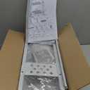 Slim Storage Cart 4 Tier Laundry Cart with Wheels, Narrow Metal Kitchen Rolling Carts Bathroom Organizers Storage Shelf with Wood Rack and Handle for Small Space (White)