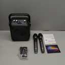 Karaoke Machine, Portable Bluetooth Speaker with 2 Wireless Microphones for Adults & Kids with Lights, Karaoke Microphone with PA System Supports USB/TF/FM/AUX for Home Party Home System Packages (Black)