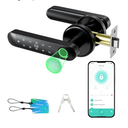 Fingerprint Door Lock Biometric Door Knob with Keypad Keyless Entry, 5-in-1 Door Locks for Bedrooms(Fingerprint/App/Code/Key/IC Card), Home Hotel Office Apartment