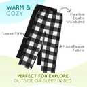 Mad Dog Boys Pajama Pants - Soft Fleece PJ Bottoms for Kids - Buffalo Plaid Lounge Pants, Warm & Comfy Microfleece 2PK Set (M)
