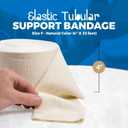 Elastic Tubular Support Bandage Size F, 10M Box - Natural Color (4" x 33 Feet) for Large Knee Support Bandage -Medium to Large Thigh, Cotton Spandex