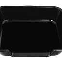 1 Pack of Extra Large Cat Litter Box (ABS Material), Low Entry Senior Litter Pen for Geriatric Kitty Big Cats, Jumbo Pet Safe Litter Boxes Tray for Pets Potty (Black, 24" L x 20" W)