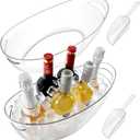 7.5L Ice Buckets for Parties, 2-Pack Clear Beverage Tub, Champagne Bucket
Wine Bucket with Scoop, Drink Tubs for Parties, Outdoor Party Essentials, Mimosa Bar, Bridal Shower, Drink Bucket Chiller