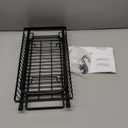 Fruit Basket for Kitchen Counter, Extra Large Fruit Bowl with Banana Hangers, 2 Tier Fruit Holder Stand Countertop Organizer for Vegetable Onion Potato Bread Snack Produce Storage and Display, Black