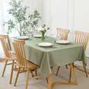maxmill Tablecloth Stain Resistant Waterproof Wrinkle Resistant Spillproof Washable Soft Slubby Texture Table Cloth for Dining Room, Banquet Parties Event Dinner, Rectangle 60 x 140 Inch, Sage Green