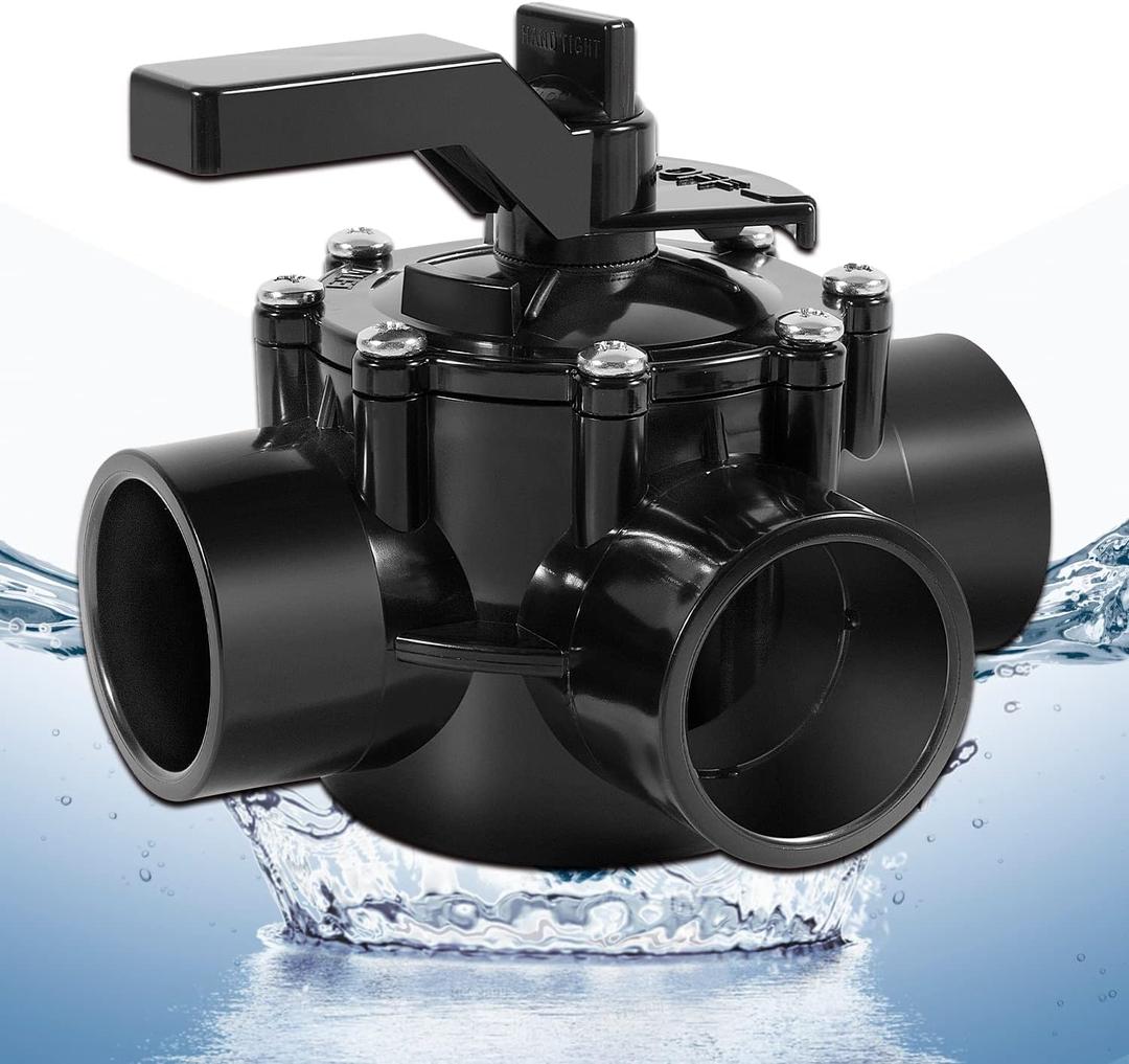 3-Way PVC 1 to 1.5 Inch Diverter Valve Compatible with Ground Pool, Tub & Spa System Replace Part for 263037 3-Way PVC 1 to 1.5 Inch Diverter Valve Compatible with Ground Pool, Tub & Spa System Replace Part for 263037