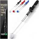 Retractable Golf Swing Training Aid  Golf Swing Trainer with Ergonomic Grip & Audible Feedback | Golf Swing Corrector for Tempo, Balance & Accuracy | Indoor & Outdoor Golf Practice Tool (Black)