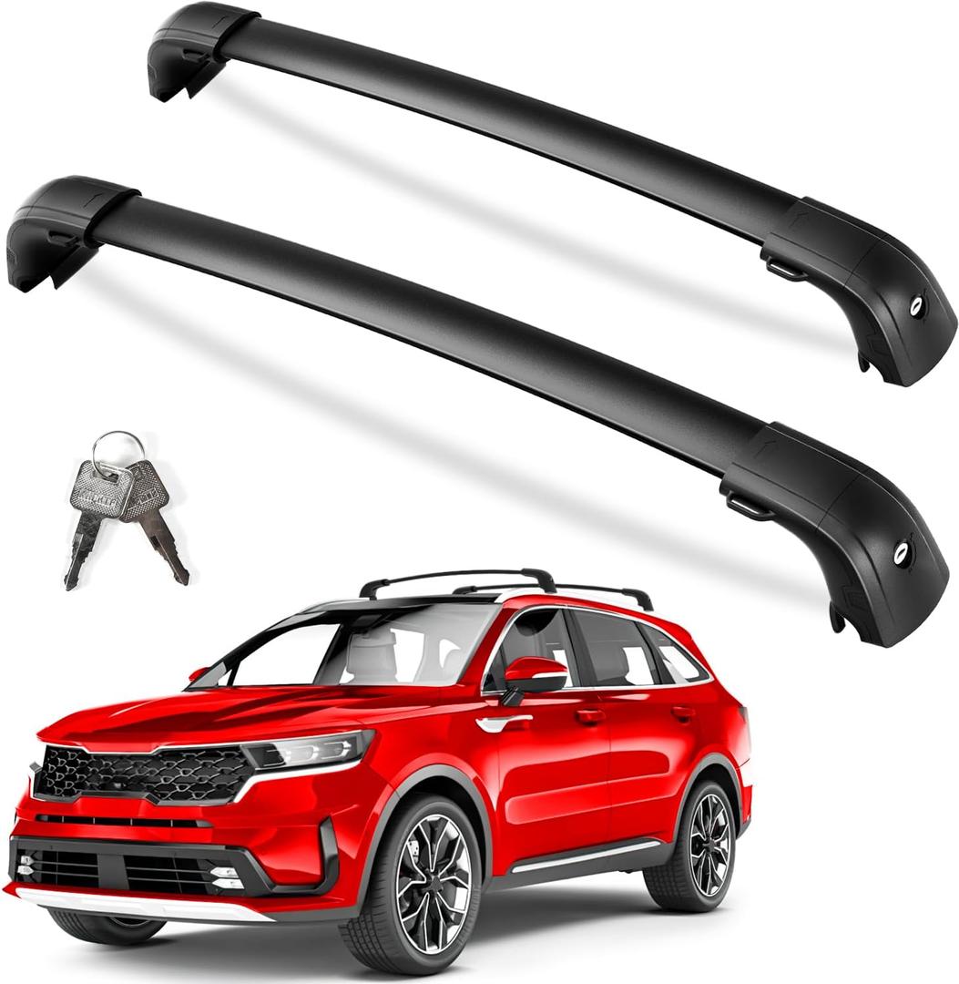 KINGGERI 300lbs Lockable Roof Rack Cross Bars Compatible with 2021-2026 KIA Sorento & Sorento Hybrid with Flush Side Rails, Heavy Duty Aluminum Roof Rails Crossbars Rooftop Cargo Carrier Luggage