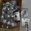 Pack of 20 Pex Tubing Bend Support Mounting Plate, Galvanized Metal, Provides 90 Degree Turns for Pex Pipes (1/2 Inch)