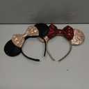 DRESHOW Mouse Ears Bow Headbands Glitter Party Decoration Cosplay Costume for Women