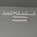 KitchLife Over The Door Hooks Hanger with Extended Arms for Easy Use by Women, Fits 1 3/4" Doors, L18U - Bathroom Accessories and Towel Rack Organization - 1 Pack, White