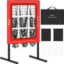 Utheer 9 Hole Pitching Net with Strike Zone, Accuracy Trainer | Adjustable height strike zone with 9 targets; helps sharpen pitch control and repeat location drills for backyard practice