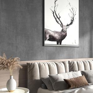 Stickyart Peel & Stick Concrete Wallpaper - Charcoal Grey, Waterproof, Removable - 15.8"x78.7"