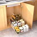 Pull Out Cabinet Organizer, (11"W x 20" D), Soft Close Pull Out Cabient Drawer, Slide Out Cabient Organizer for pot and pan Kitchen Base Cabinet, Pantry Organization, Bathroom, Wire Basket