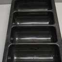 FSE PLFCCB001B Cutlery Box, 4-Compartment, Integrated Handles, Polypropylene, Black, NSF