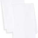 Linen Closet Fitted Sheet 100% Cotton Percale, Cool & Crisp, Brushed for Softness, Deep Pocket Fits Mattresses up to 17", Breathable, Durable, Easy Care, 1-Piece Bottom Sheet, Queen Size, White
