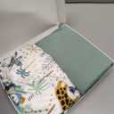 Yoofoss Pack and Play Sheets Fitted, Mini Crib Sheets 2-Pack for Pack N Play Mattress, Stretchy Playard Sheet, Soft and Breathable Green+Giraff