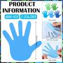 MotiMind 1000 Pcs Earth Day Bulletin Board Decorations Blue Green Hand Shaped Sticky Notes Bulk One World Together Classroom Decorations for Student School Classroom Publicity Events, 20 Sets