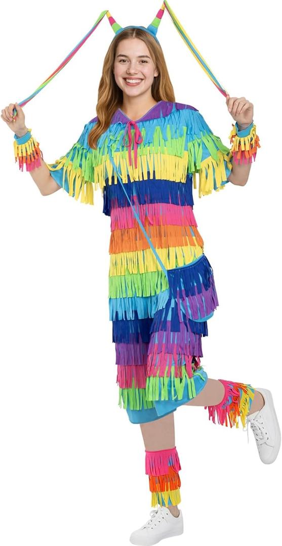 Adult Women Onesie Set for Halloween, Cute and Easy Adult Halloween Costume Funny Fiesta Outfits (M)